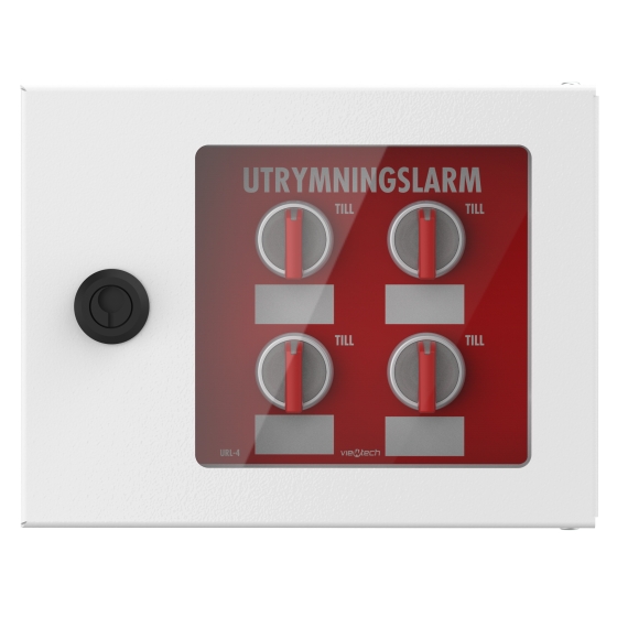 Manöverskåp för utrymningslarm