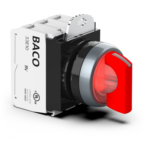 Vred m. LED 1-0 fast 2xNO