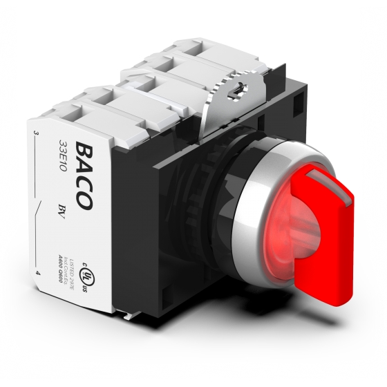 Vred m. LED 1-0-2 fast 4xNO