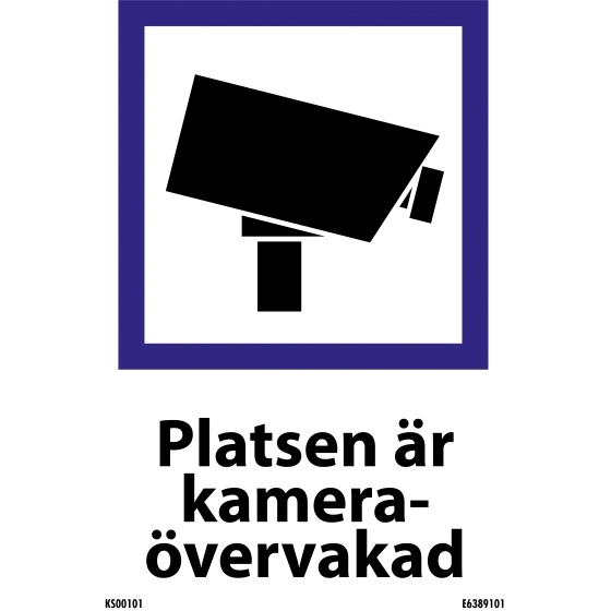 Skylt Kameraövervakning